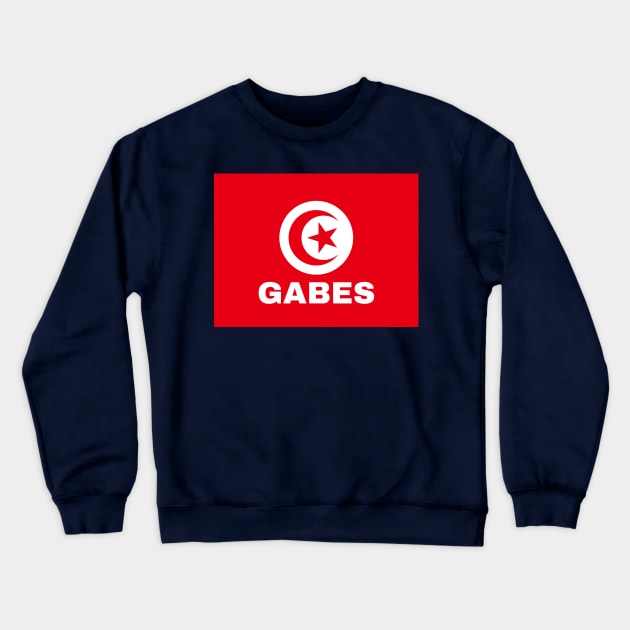 Gabes City in Tunisian Flag Crewneck Sweatshirt by aybe7elf